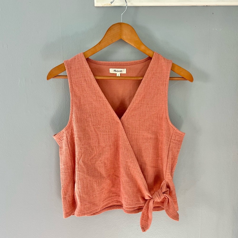 Madewell Texture And Thread Wrap Front Tank Top M